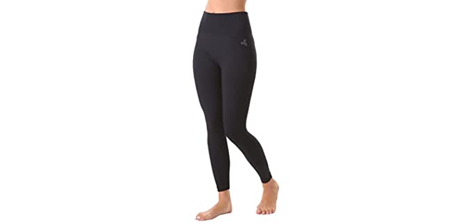 Green Apple Bamboo Leggings for Women (Black, S)