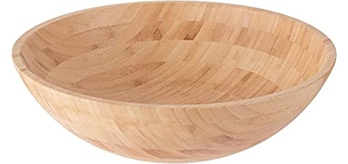 Lipper International Bamboo Wood Salad Bowl