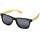 LogoLenses Men's Bamboo Wood Arms Classic Sunglasses Black