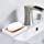 Luxspire Soap Dish Tray+Bathroom Vanity Tray, Resin Soap Dish, Bamboo Soap Bar Holder Box for Shower Kitchen Sink, Vanity Countertop Organizer