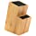 Mantello Bamboo Universal Knife Block Two-Tiered Slot-Less Wooden Knife Stand, Organizer & Holder - Convenient Safe Storage for Large & Small Knives & Utensils - Easy to Clean Removable Bristles