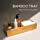 NAUMOO Natural Bamboo Bathroom Tray - Slip-Resistant Wooden Basket for Toilet Tank Top and Counter - Home Decor Wood Box for Toilet Paper Storage - Towel Holder for Guest