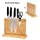 Secura Magnetic Knife Block Double side Knives Holder Bamboo Knife Stand for Kitchen Cutlery Display Rack and Organizer with Acrylic Shield Double Side Storage Strongly Magnetic,12 inch