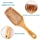 BFWood Bamboo Paddle Hairbrush with Bamboo Bristles for Massaging Scalp