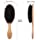 BLACK EGG Boar Bristle Hair Brush for Women Men Kid, Soft Natural Bristles Brush for Thin and Fine Hair, Restore Shine and Texture, Set includes Bamboo comb and 3 hair ties