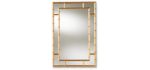 Baxton Studio Adra Decorative Bamboo Wall Mirror in Gold