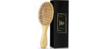 GAINWELL Bamboo Paddle Hair Brush - Bamboo Bristles Detangling Hairbrush for Massaging Scalp