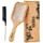 Hair Brush-Natural Wooden Bamboo Brush and Detangle Tail Comb Instead of Brush Cleaner Tool, Eco Friendly Paddle Hairbrush for Women Men and Kids Make Thin Long Curly Hair Health and Massage Scalp