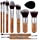 BS-MALL Makeup Brush Set 11Pcs Bamboo Synthetic Kabuki Brush Set Foundation Powder Blending Concealer Eye shadows Blush Cosmetics Brushes with Organizer Bag & Makeup Sponge…