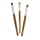 Bamboo Naturals Makeup Brushes, the Perfect Smokey Eye Kit, Natural Bamboo Handles, Includes Three Brushes: Eyeshadow Brush, Smudge Brush, Angled Eyeliner Brush