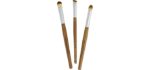 Bamboo Naturals Makeup Brushes, the Perfect Smokey Eye Kit, Natural Bamboo Handles, Includes Three Brushes: Eyeshadow Brush, Smudge Brush, Angled Eyeliner Brush