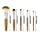 Bamboo Naturals Makeup Brushes, Natural Bamboo Handles, Includes Five Brushes: Powder Foundation Brush, Liquid Foundation Brush, Eyeshadow Brush, Smudge Brush, Angled Eyeliner Brush, 11 x 1.3 x 7