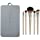 EcoTools Makeup Brush Set for Eyeshadow, Foundation, Blush, and Concealer with Bonus Storage Case, Start the Day Beautifully, Travel Friendly, 6 Piece Set