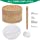 Green Science Bamboo Steamer Basket - Premium 2 Tier Food Steamer with Lid - Natural Bamboo Handmade Steamer for Cooking/Veggie/dumplings/Eggs - Steam Cooker, 1 Sauce Dish & 50 Wax Papers Liners (Bamboo Lid)