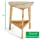 HYNAWIN Bamboo End Table, 2-Tier Triangle Storage Sofa Side Table for Living Room, Bedroom