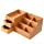 Homode Makeup Organizer, Bamboo Bathroom Counter Organizers and Storage for Vanity Countertop or Dresser Top, Wood Cosmetic Tray Brush Holder with Drawers