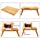 Laptop Desk Nnewvante Table Adjustable 100% Bamboo Foldable Breakfast Serving Bed Tray w' Tilting Top Drawer