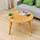 MoNiBloom Bamboo Round Coffee Tea Table Side Table for Living Room Balcony Sitting Room Home Furniture, Natural