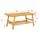 MoNiBloom Bamboo Dual Tier Coffee Tea Table with Open Storage Shelf for Living Room Sitting Room Home Furniture, Natural