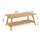 Nnewvante Coffee Table Foldable Bamboo Mid Century Desk TV Stand with Open Storage Shelf Center Table for Living Room Furniture RV No Assembly