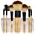 SHANY Bamboo Makeup Brush Set - Vegan Brushes With Premium Synthetic Hair & Cotton Pouch - 7pc