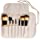 SHANY Bamboo Makeup Brush Set - Vegan Brushes With Premium Synthetic Hair & Cotton Pouch - 7pc