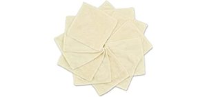 babygoal Reusable Bamboo Baby Wipes, Washable Small Size Saliva Towel Face Wipes,12 Pack Cloth Wipes 12bw01f