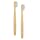 2 PCS Bamboo Toothbrushes Soft Bristles Wooden Toothbrushes for Adult, Natural Biodegradable BPA Free Eco Friendly Toothbrushes White