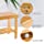 Bamboo Spa Bench Wood Seat Stool Foot Rest Shaving Stool with Non-Slip Feets Storage Shelf for Shampoo Towel,Works in Bathroom/ Living Room/ Bedroom/Garden Leisure