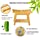 Bamboo Shower Bench, Bathroom Bench, Waterproof Bamboo Shower Stool, 2-Tier Bamboo Shower Chair