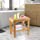 Bamboo Spa Bench Wood Seat Stool Foot Rest Shaving Stool with Non-Slip Feets Storage Shelf for Shampoo Towel,Works in Bathroom/ Living Room/ Bedroom/Garden Leisure