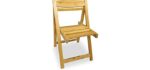 Bambulous Fine Bamboo Folding Chair, Durable Portable Chairs Outdoor Fold Up Picnic Party Dining Camping.Gift of Nature. Natural Bamboo to Create Health and Environmental Protection (Burlywood)