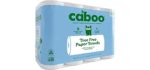 Caboo Tree Free Bamboo Paper Towels, 8 Rolls, Earth Friendly Sustainable Kitchen Paper Towels with Strong 2 Ply