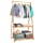 Jotsport Small Clothes Rack Kids Dress Up Storage for Playroom, Toddlers Bedroom, Bamboo Child Garment Rack with 2 Tier Storage Shelf, Kids Clothing Rack Costumes Organizer