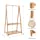 Jotsport Small Clothes Rack Kids Dress Up Storage for Playroom, Toddlers Bedroom, Bamboo Child Garment Rack with 2 Tier Storage Shelf, Kids Clothing Rack Costumes Organizer