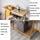 SHUOXIANG Bamboo Garment Rack, Coat Clothes Hanging Heavy Duty Racks with top Shelf and Shoe Clothing Storage Organizer Shelves for Bedroom Guest Room