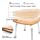 SUMGREEN Adjustable Bamboo Shower Seat, Waterproof Fanshaped Shower Stool for Elderly and Adults W/Slip-Resistant Rubber, 19.7