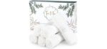 Tia & Fey Face Cloth Made from Bamboo Soft Wash Cloths for face Organic Bamboo Set of 6 Face Towel Gentle on Sensitive Skin Women Makeup Remover Reusable Absorbent Washcloths 10 x 10 Inch (White)