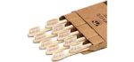 VIVAGO Biodegradable Bamboo Toothbrushes 10 Pack - BPA Free Soft Bristles Toothbrushes, Eco-Friendly, Compostable Natural Wooden Toothbrush