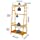 Wisfor Bamboo Clothes Clothing Coat Rack with Shelves, Coat Hanging Clothing Rack with 3 Shelves and 10 Hooks for Bedroom Living Room