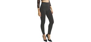 Bamboo 4 Inch High Band Legging (O/S, Charcoal)