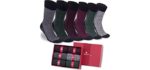 Bambooven Men’s Dress and Trouser Socks – Premium Bamboo, Odor Free and Breathable, Crew Socks (3 pair or 6 pair + Gift box)