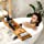 Bath Caddy Tray for Bathtub - Bamboo Adjustable Organizer Tray for Bathroom with Free Soap Dish Suitable for Luxury Spa or Reading