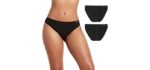 Boody Body EcoWear Women's Classic Bikini Brief, Sporty Cooling Low Rise Underwear for Women, Soft and Breathable Panties, Seamless Stretch Briefs, Sustainable Bamboo Viscose