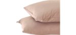 Cariloha Resort Bamboo-Viscose Pillowcase Set - Breathable and Cooling Pillowcases for Hot Sleepers - Standard - Pink - Set of 2 Pillowcases