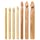 Coopay Large Wooden Crochet Hooks Ergonomic Crochet Hook Set 10-25 mm, 7PCS Inline Crochet Hooks Bamboo Crochet Kit for Beginner, Giant Wood Crochet Needles for Crocheting Chunky Yarn, Rugs, Blankets