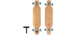 Debroo Longboard Skateboard Cruiser Bamboo Long Boards for Adults, Teenagers and Kids, Frede