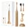 Electric Bamboo Toothbrush, Sonic Toothbrush IPX8 Waterproof, 2 Minute Timer, 3 Rechargeable and Replaceable Bamboo Toothbrush Head