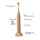 Electric Bamboo Toothbrush, Sonic Toothbrush IPX8 Waterproof, 2 Minute Timer, 3 Rechargeable and Replaceable Bamboo Toothbrush Head