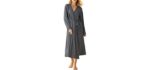 Latuza Women's Bamboo Viscose Robes Long Sleeves Bathrobe XL Dark Gray